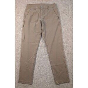 Bylt Everyday Pant 2.0 Men’s Slim Fit 33 (Fits 31) Tan Khaki Stretch Tech Chino